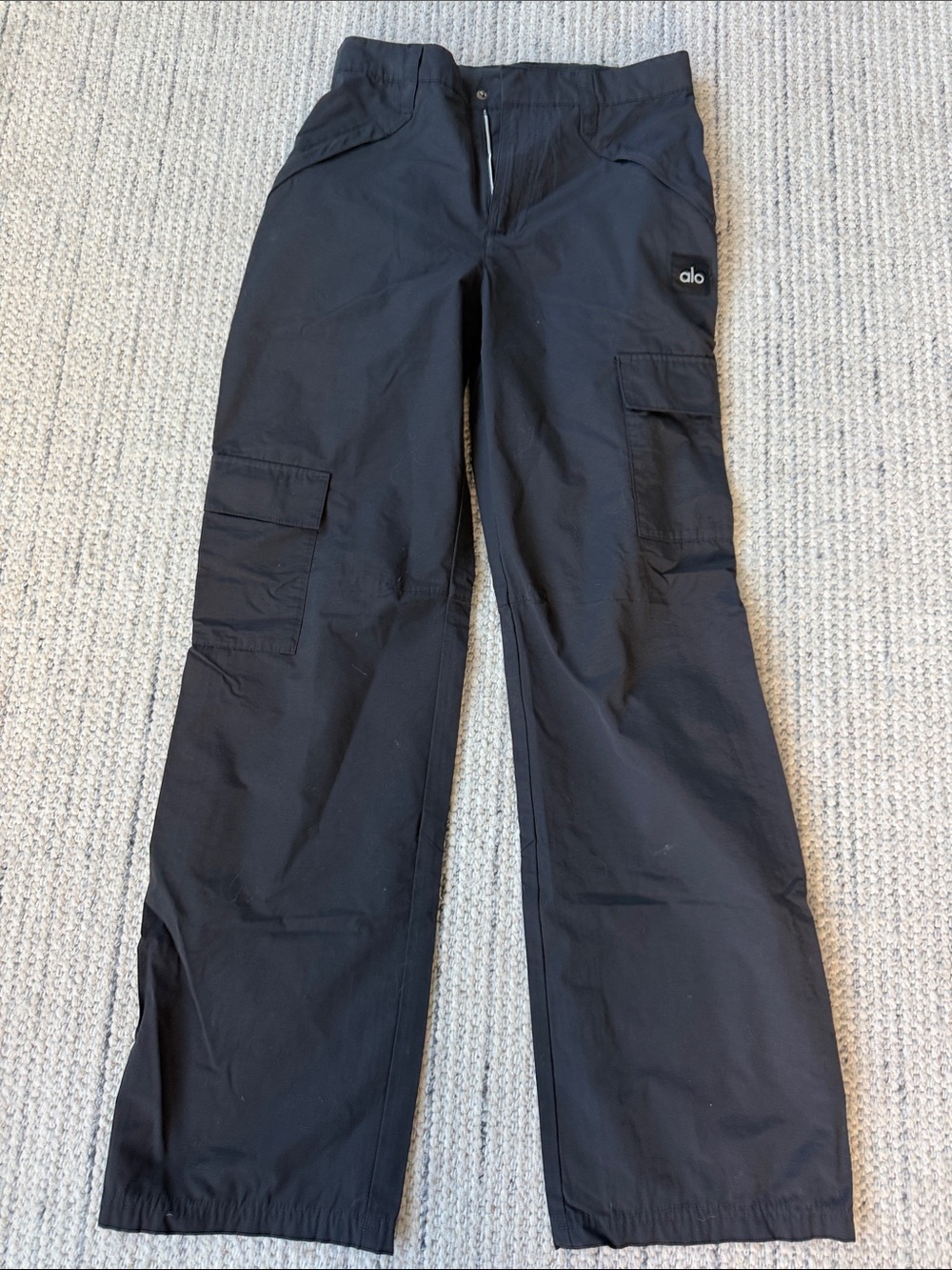 ALO Yoga Black Wide-Leg Cargo Pants